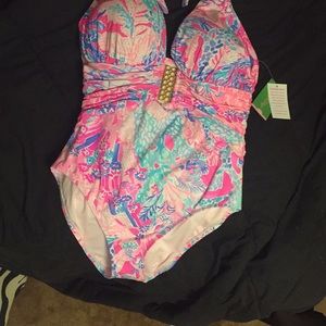 NWT LILLY PULITZER BATHING SUIT SZ 14